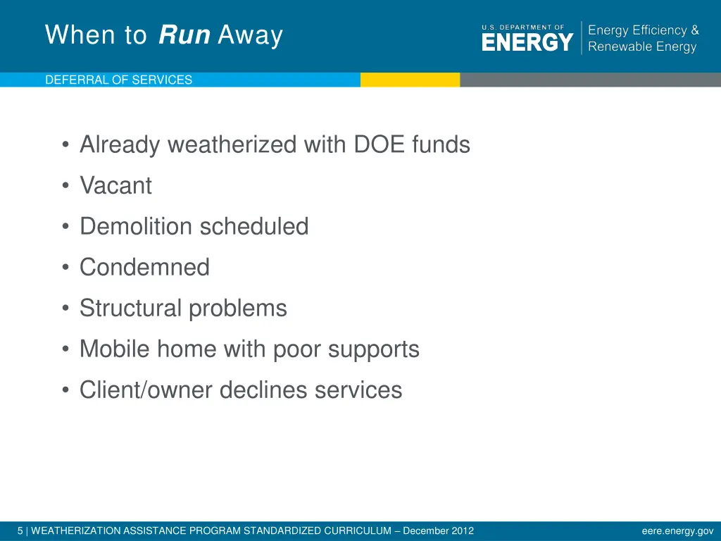 when to run away