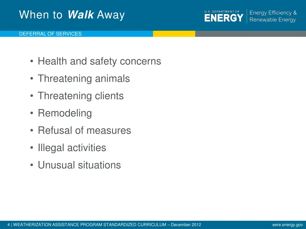 when to walk away