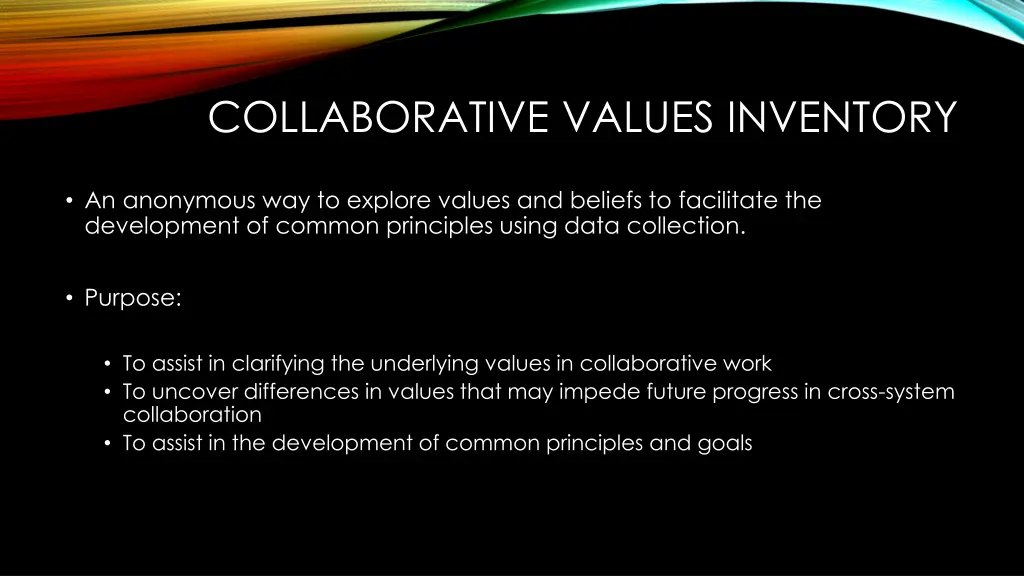 collaborative values inventory