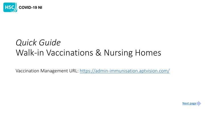 quick guide walk in vaccinations nursing homes