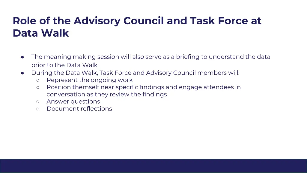 role of the advisory council and task force