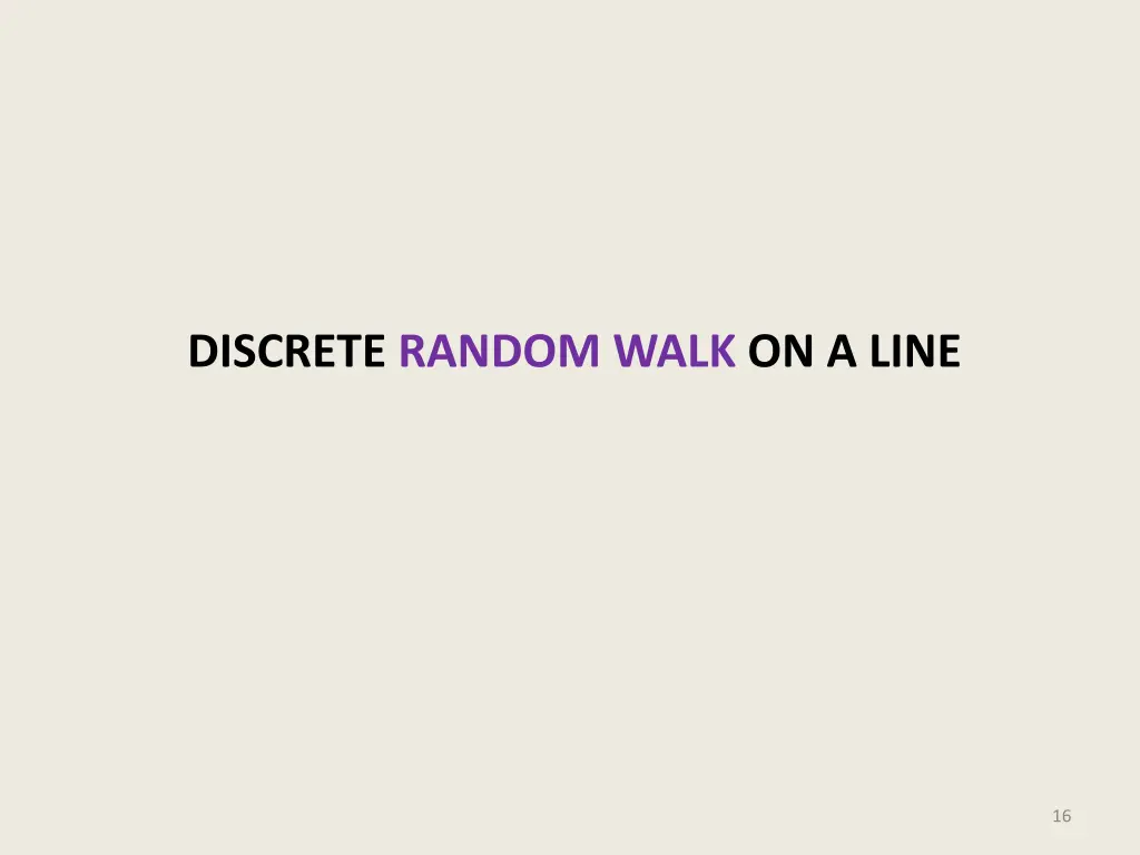 discrete random walk on a line