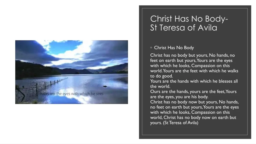 christ has no body st teresa of avila