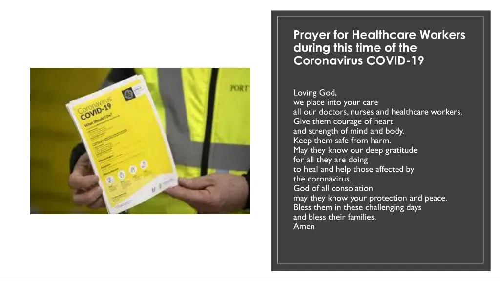 prayer for healthcare workers during this time