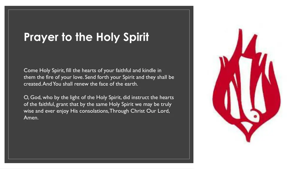 prayer to the holy spirit