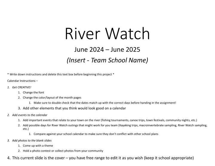 river watch june 2024 june 2025 insert team