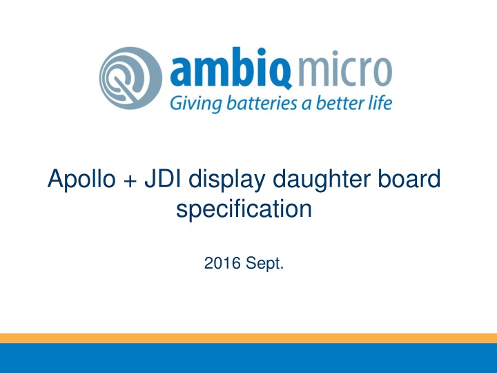 apollo jdi display daughter board specification