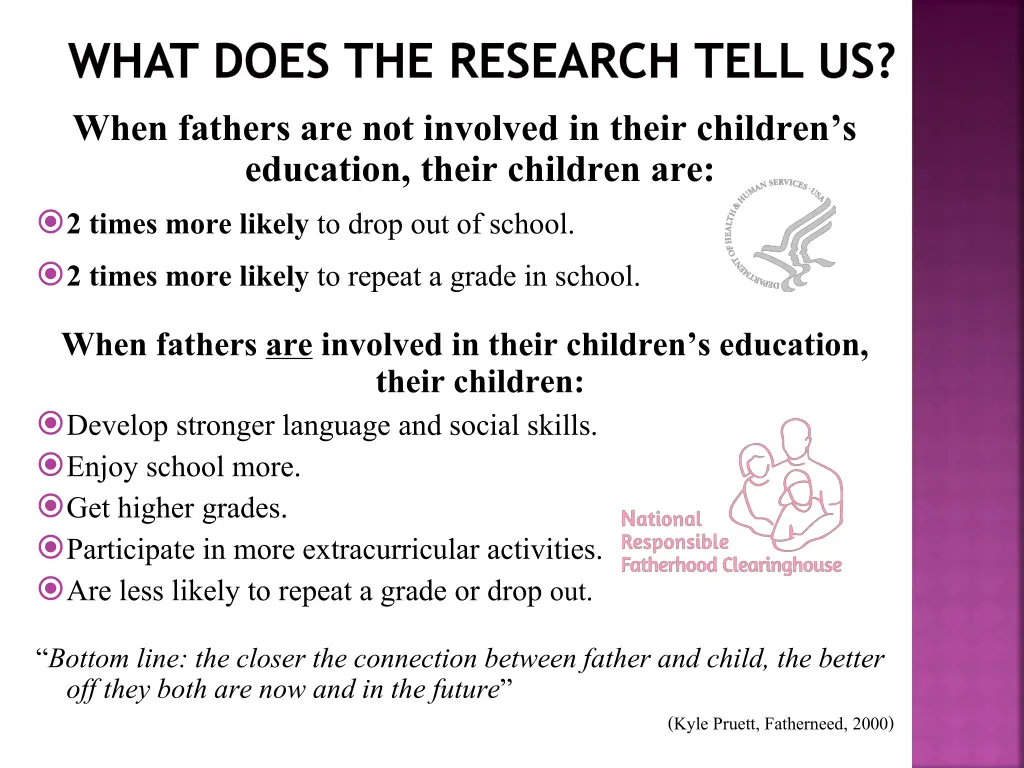 what does the research tell us when fathers