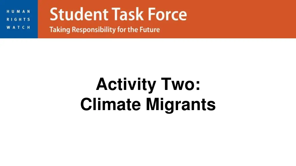 activity two climate migrants