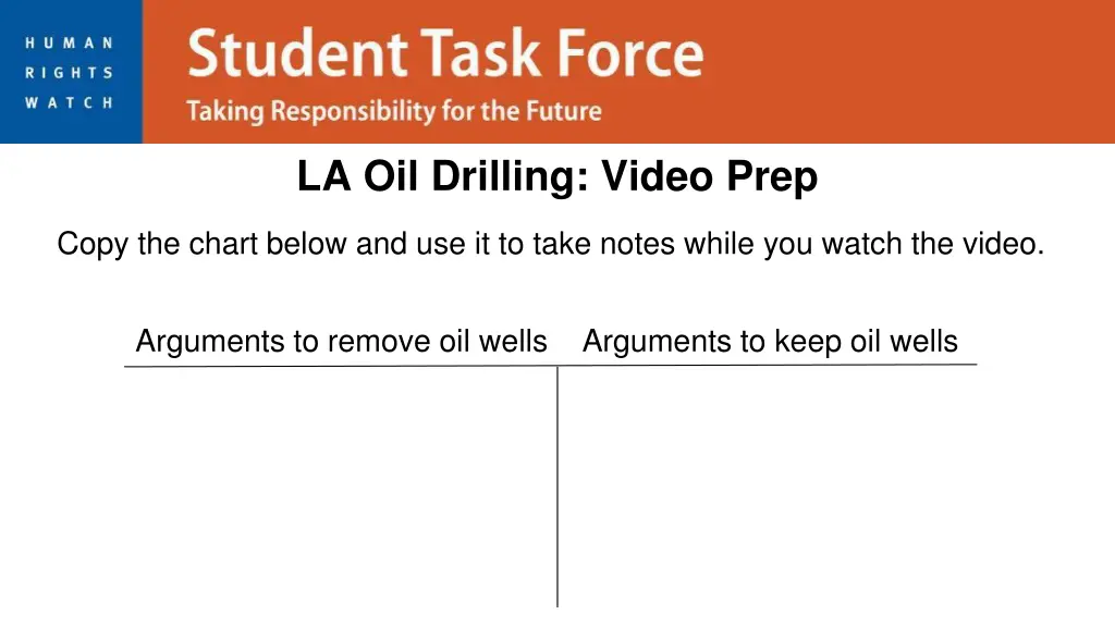 la oil drilling video prep