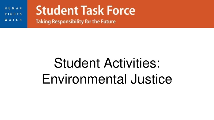 student activities environmental justice