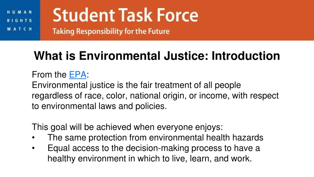 what is environmental justice introduction