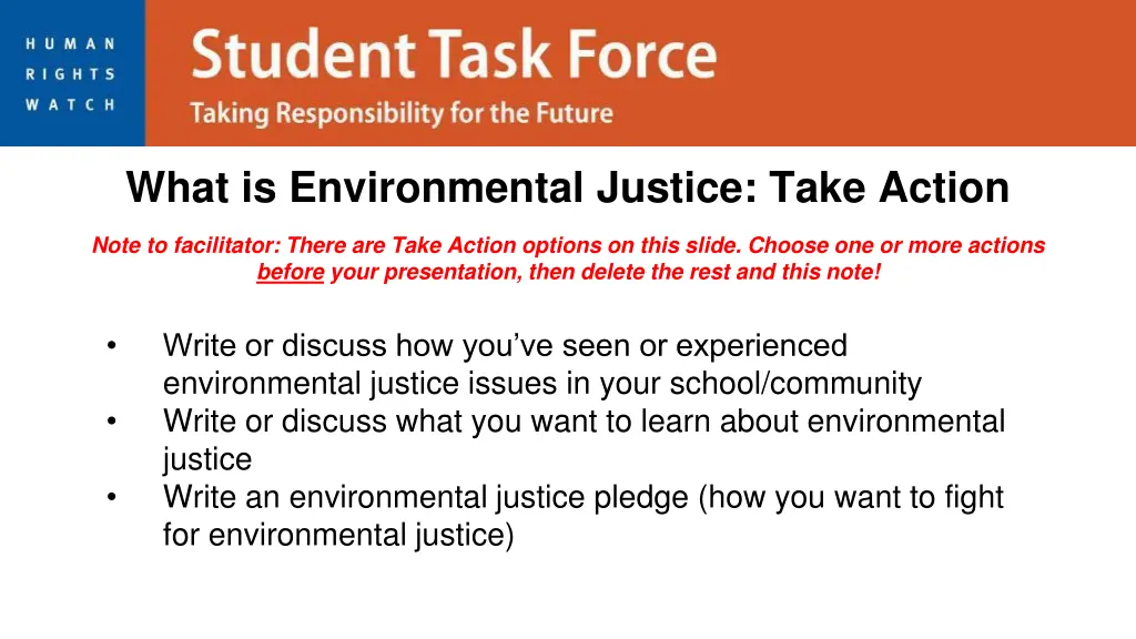 what is environmental justice take action