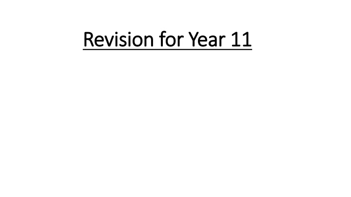 revision for year 11 revision for year 11