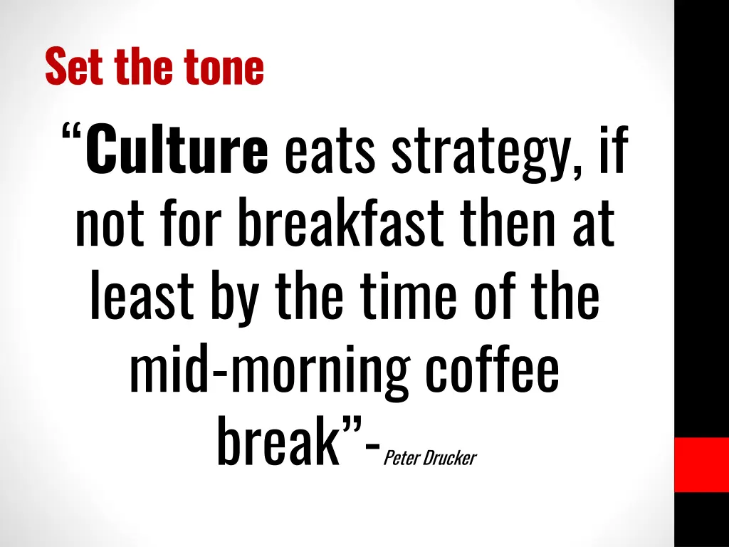 set the tone culture eats strategy