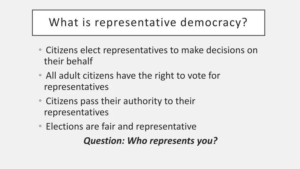 what is representative democracy