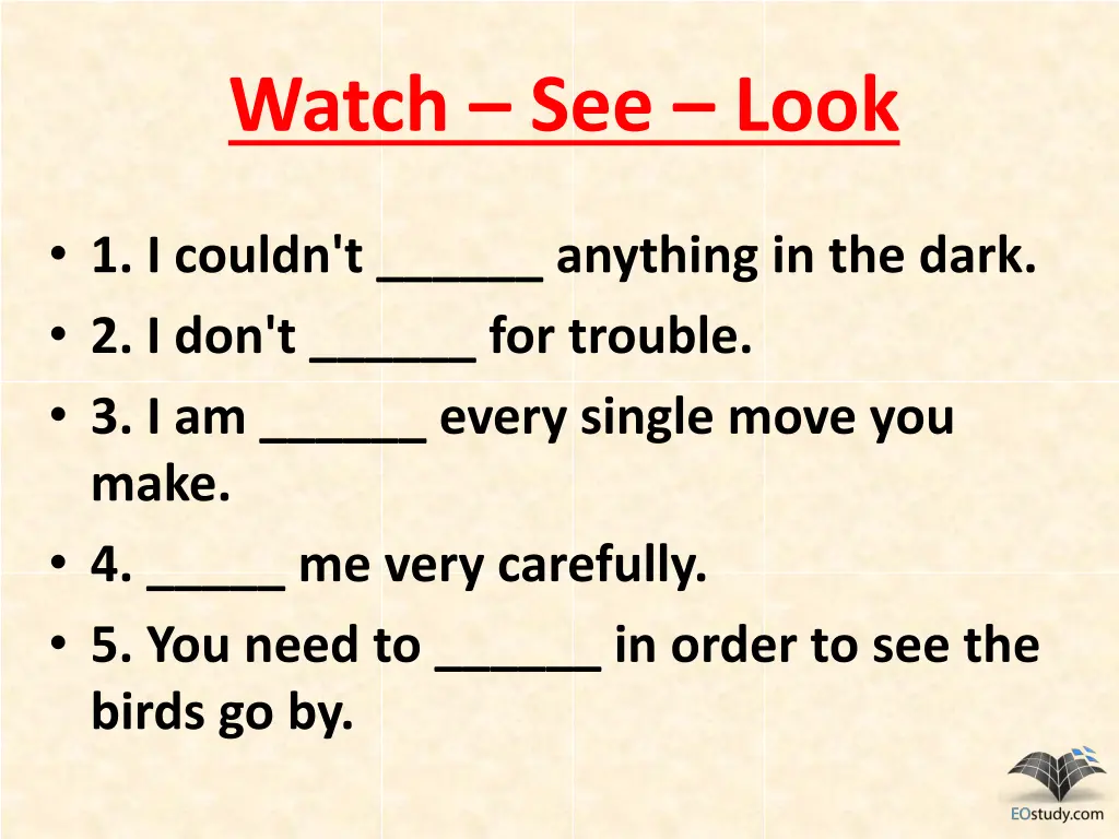 watch see look