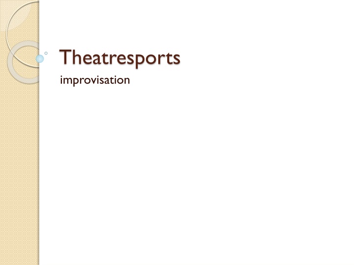 theatresports improvisation