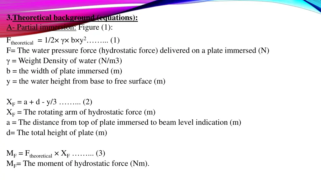 3 theoretical background equations a partial