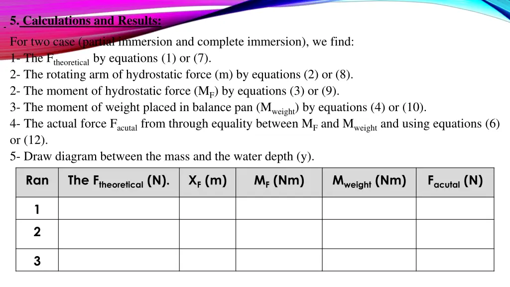 5 calculations and results