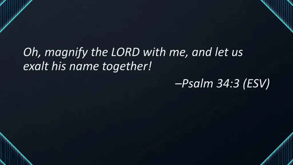 oh magnify the lord with me and let us exalt