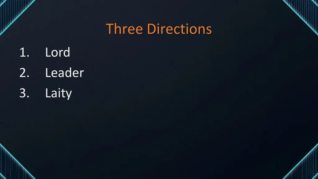 three directions