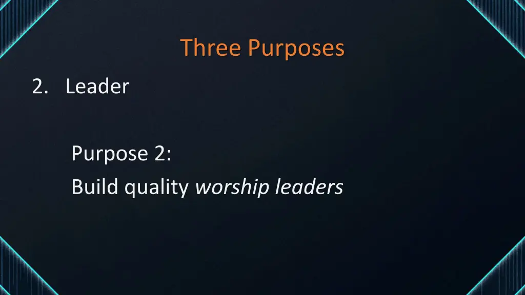 three purposes 1