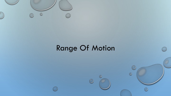 range of motion