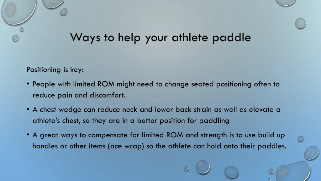 ways to help your athlete paddle 1