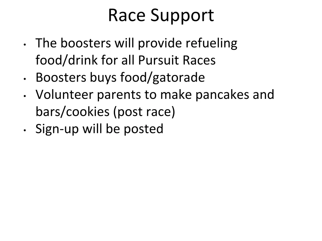 race support