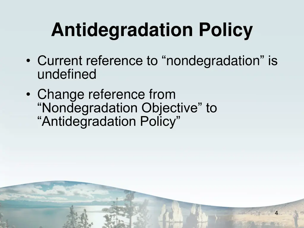 antidegradation policy