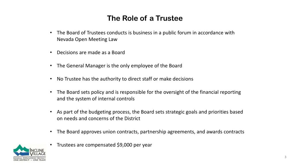 the role of a trustee