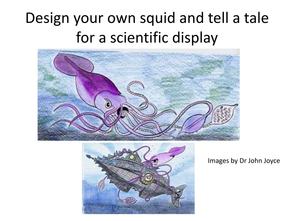 design your own squid and tell a tale