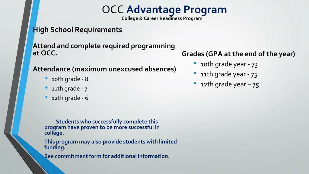 occ advantage program college career readiness