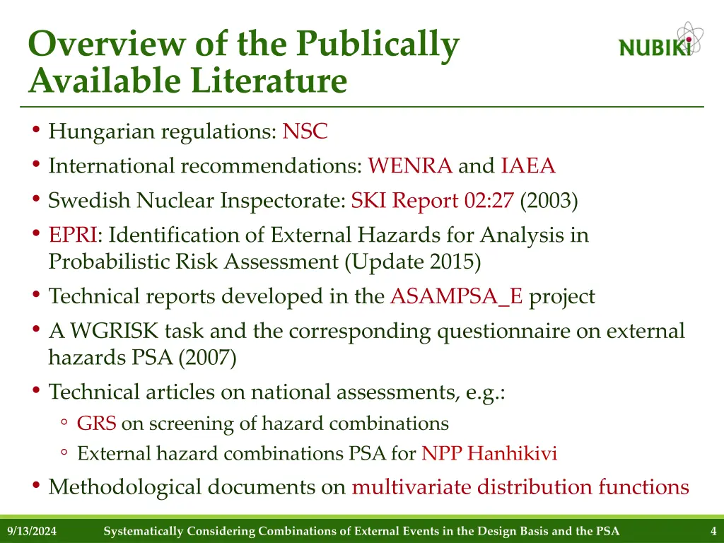 overview of the publically available literature