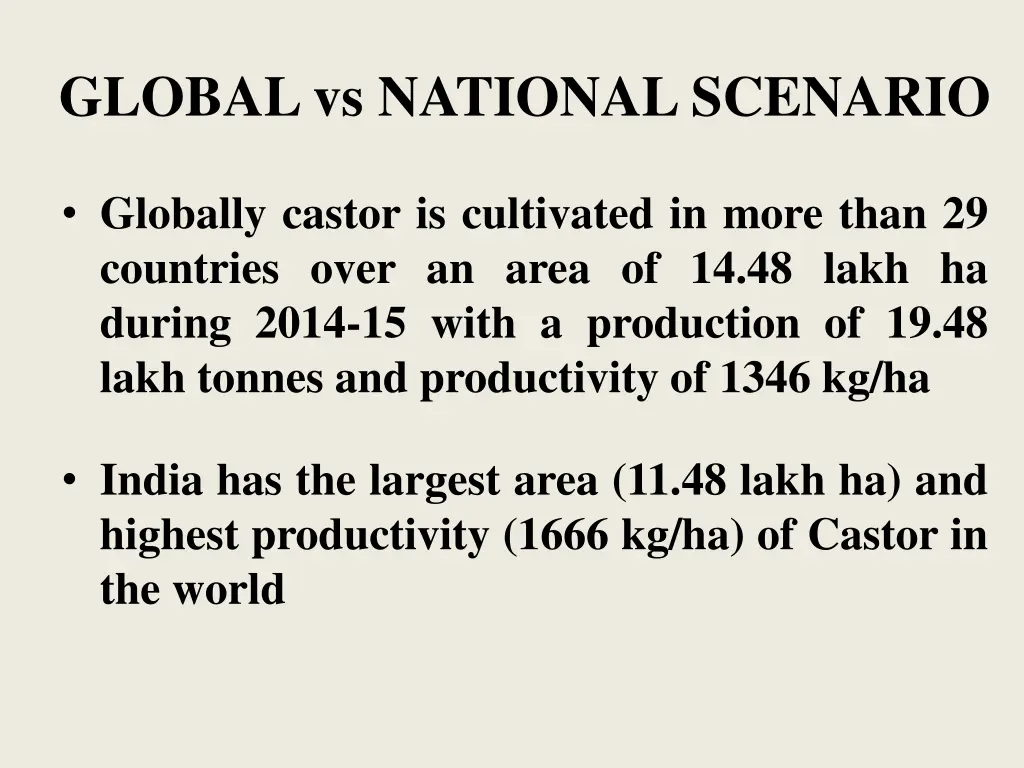 global vs national scenario