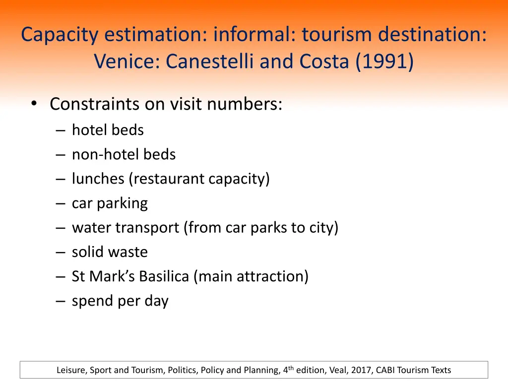 capacity estimation informal tourism destination 1