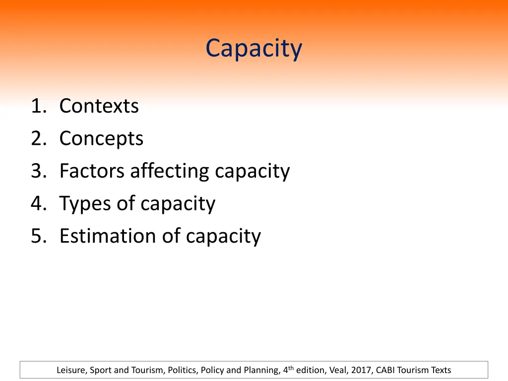 capacity