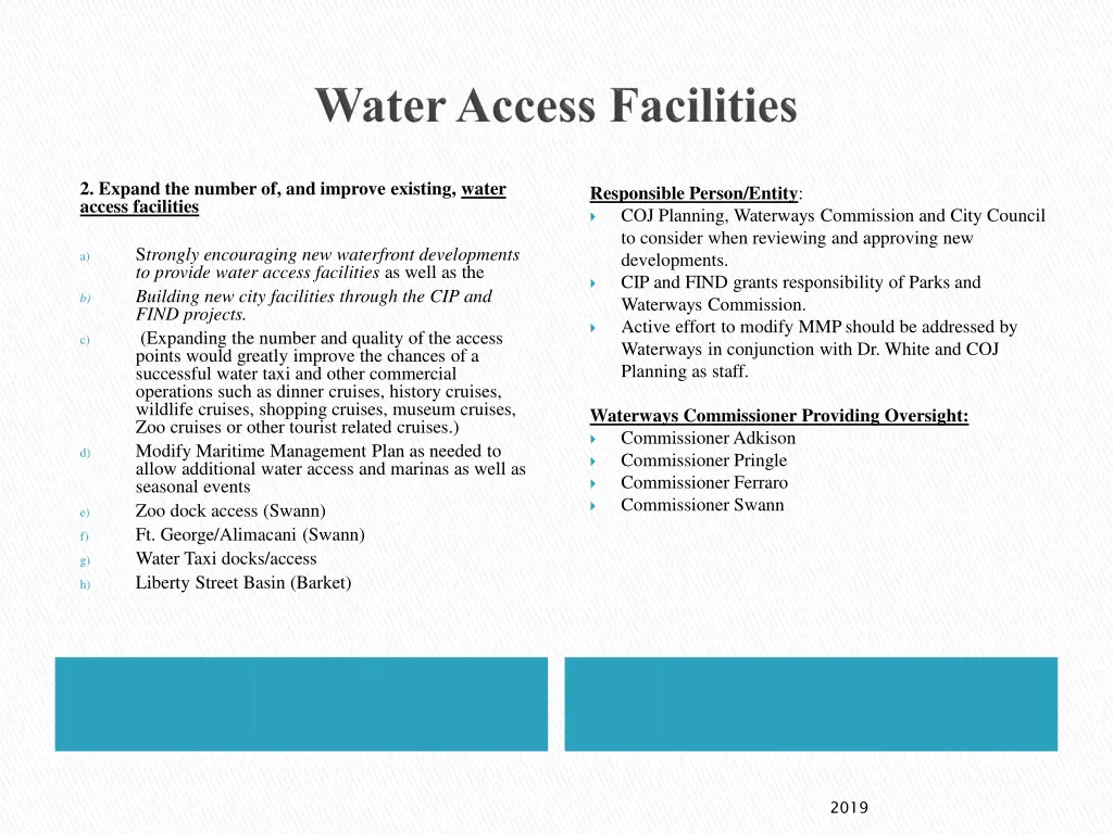 2 expand the number of and improve existing water