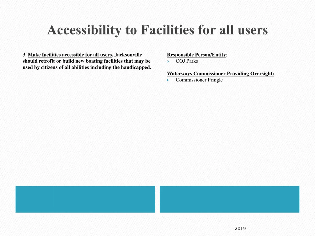 3 make facilities accessible for all users