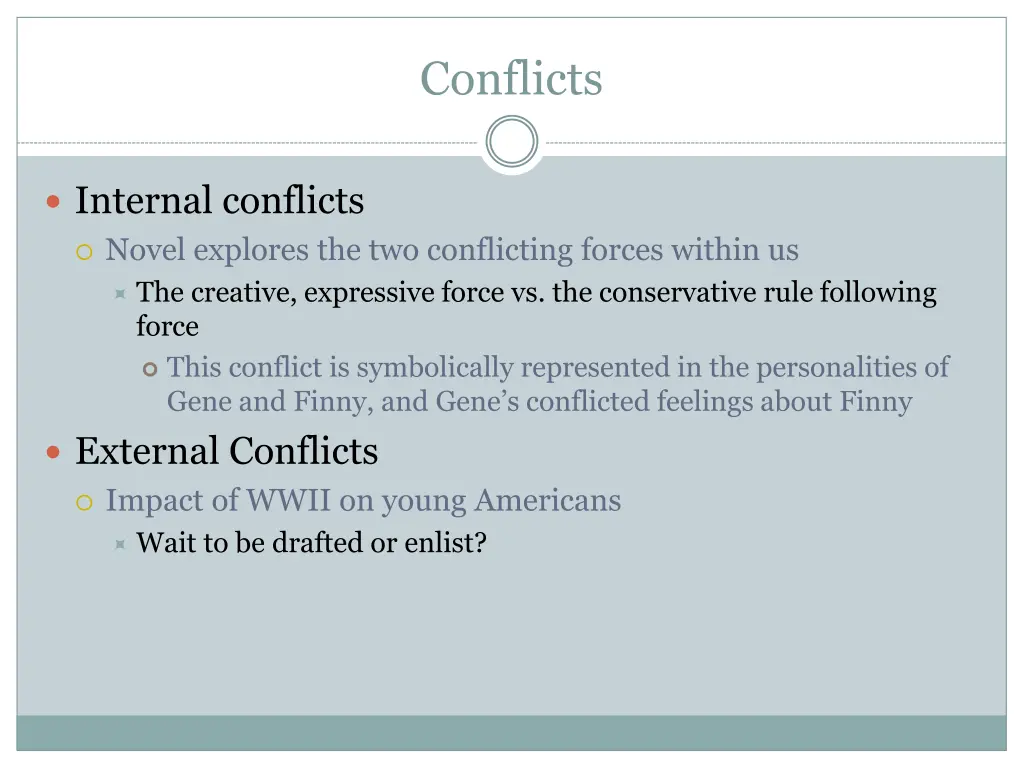 conflicts