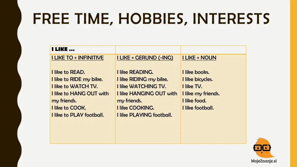 free time hobbies interests 1