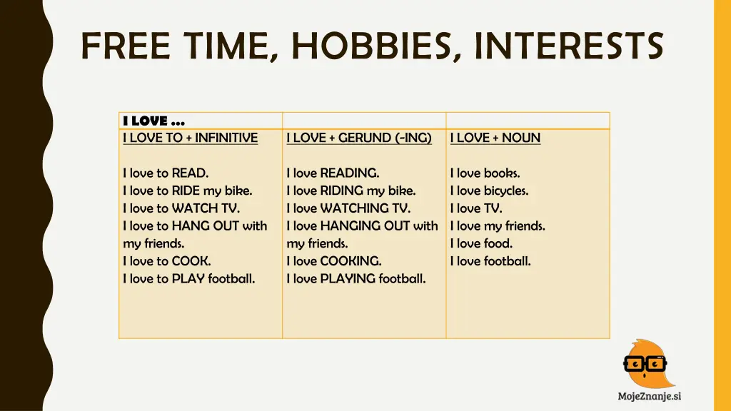 free time hobbies interests 3