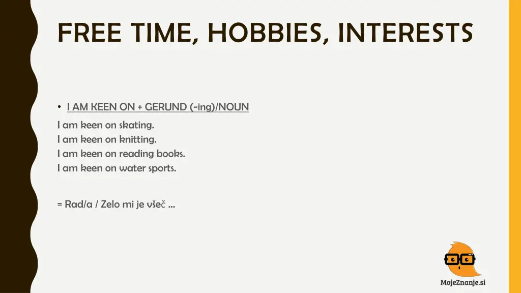 free time hobbies interests 6