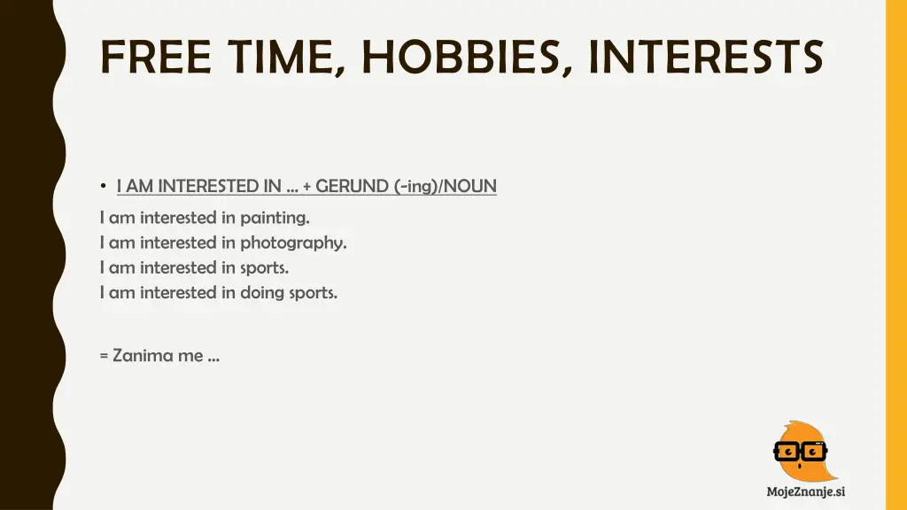 free time hobbies interests 7