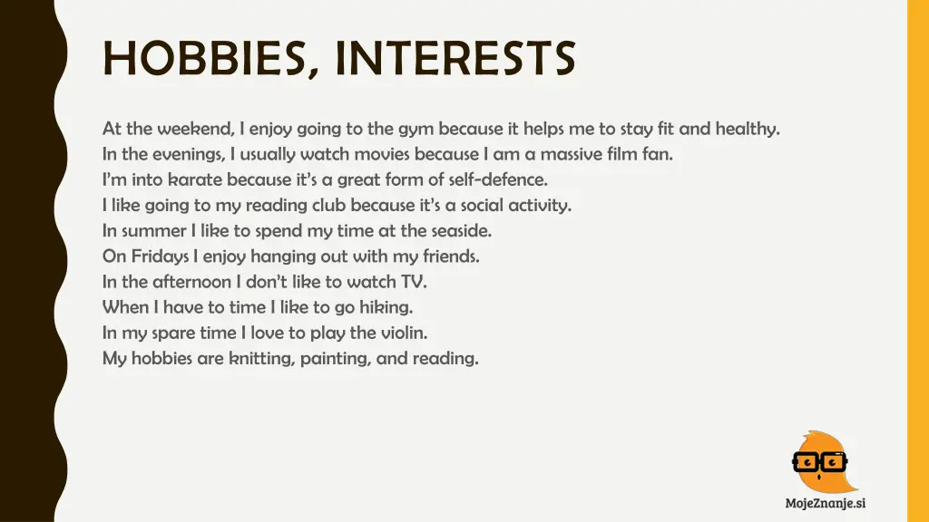 hobbies interests 2