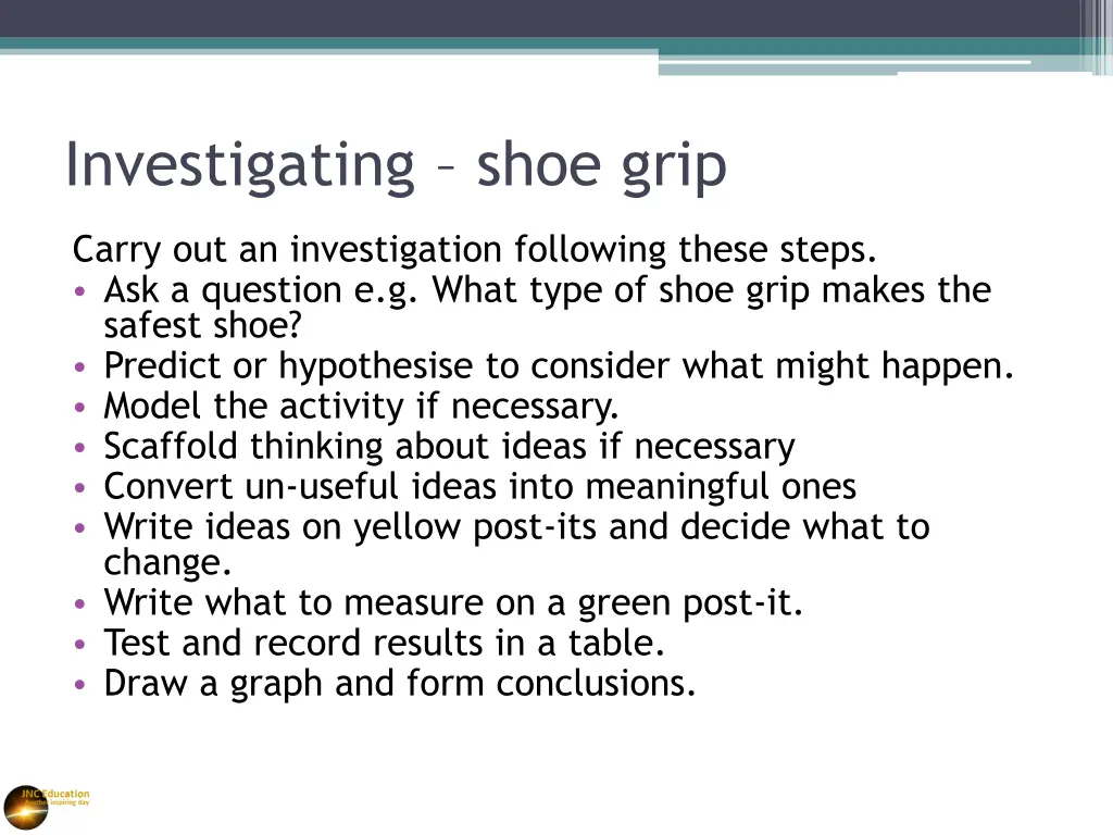 investigating shoe grip