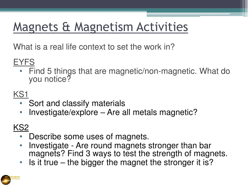 magnets magnetism activities