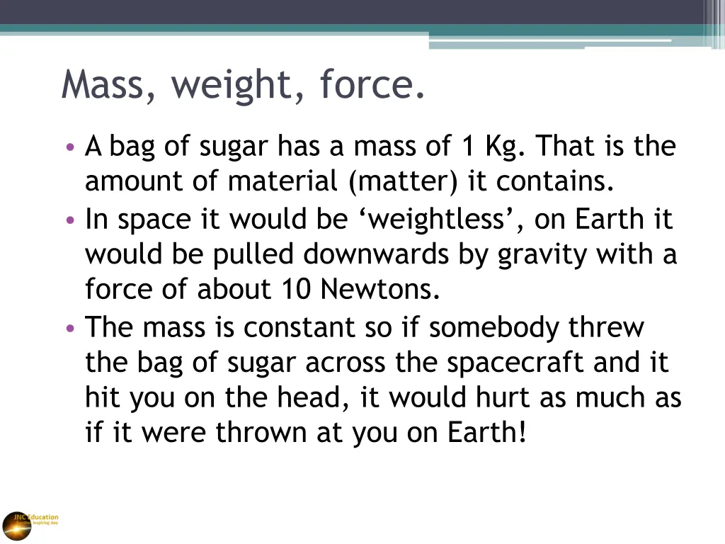 mass weight force