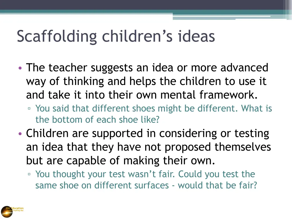 scaffolding children s ideas